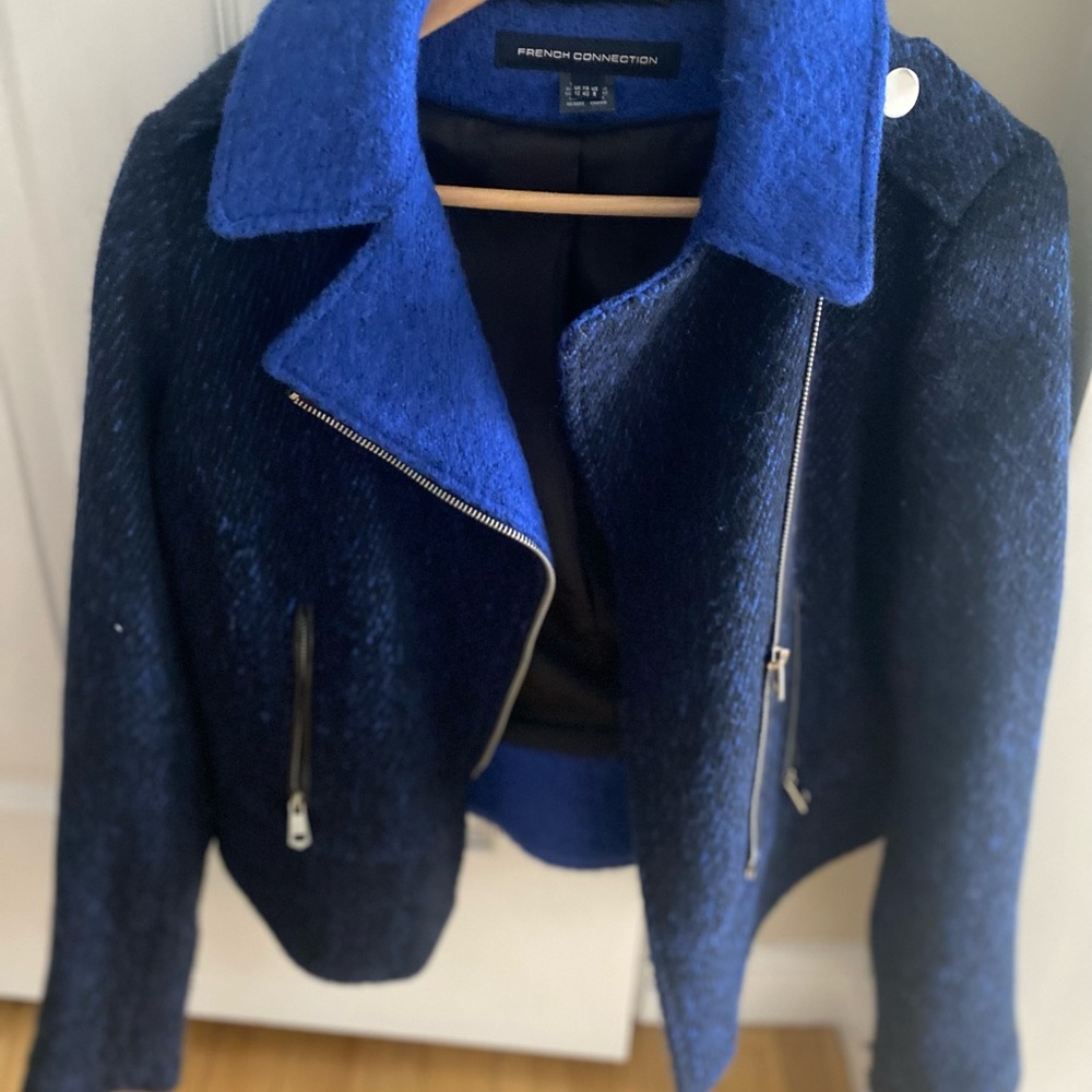 French connection wool motor jacket style